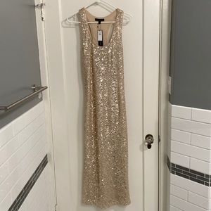 NWT Banana Republic M long sequin dress